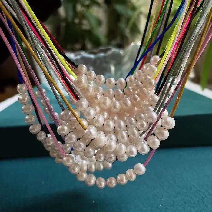 Group collier de perles d'eau douce naturelles pour femmes et filles