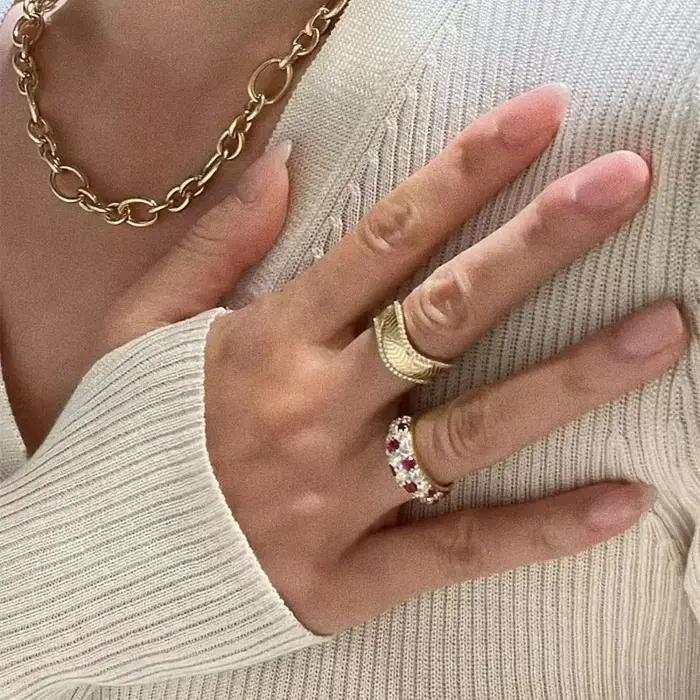 Bague de fiançailles de luxe en argent 925 pour femmes