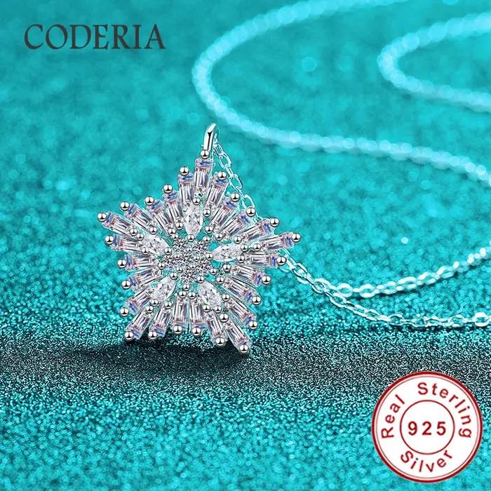Collier pendentif étoile en moissanite certifiée plaqué or blanc 14 carats argent sterling cadeau pour femme occasions spéciales