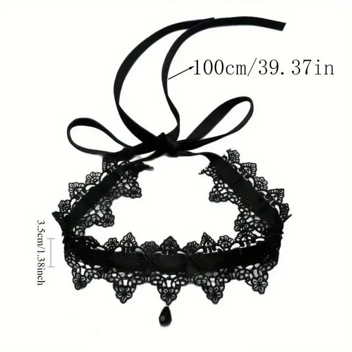 Collier ras du cou gothique en velours pour femmes
