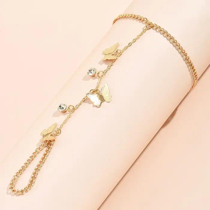 Bracelet créatif en chaîne à maillons papillon pour femmes