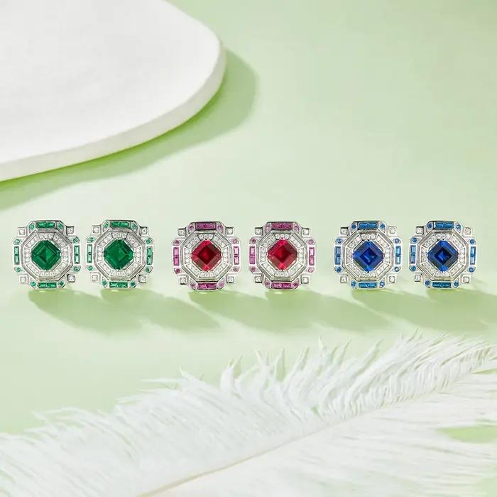 Boucles d'oreilles vintage en argent regardé 925