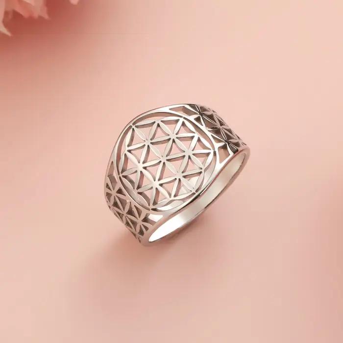 Skyrim – bagues élégantes fleur de vie pour femmes