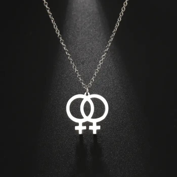 Amaxer Venus collier Vintage femme symbole pendentif colliers pour femmes chaîne tour de cou Protection fête bijoux ami cadeau
