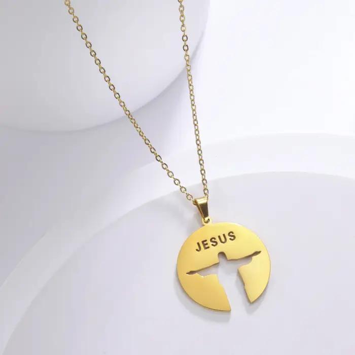 Collier Christ Rédempteur en Acier Inoxydable pour Homme et Femme