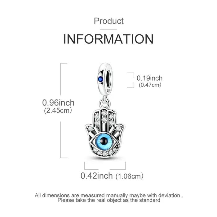 Breloques main de Fatima en argent Sterling 925