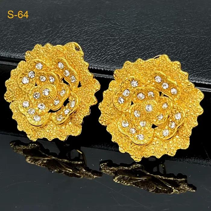 Ensemble de bijoux brésiliens plaqués or 24 carats pour femmes