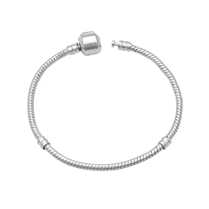 Bracelet en argent sterling 925 serpent à breloques plaqué or pour femmes engagements spéciaux