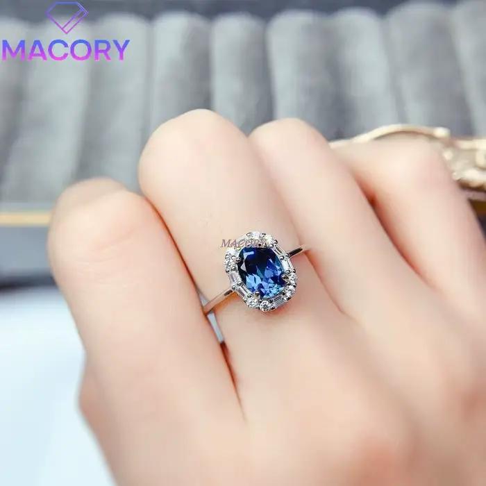 Nouvelle collection de bijoux de luxe en argent sterling 925 avec topaze bleue de Londres naturelle, couleur profonde, raffinée et élégante