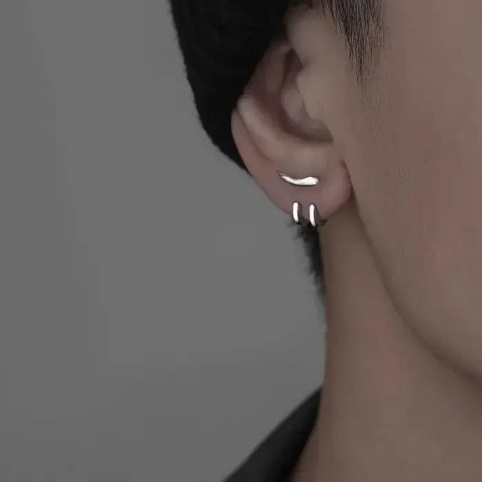 Vintage mode charme Punk boucle d'oreille pour hommes détachable double usage