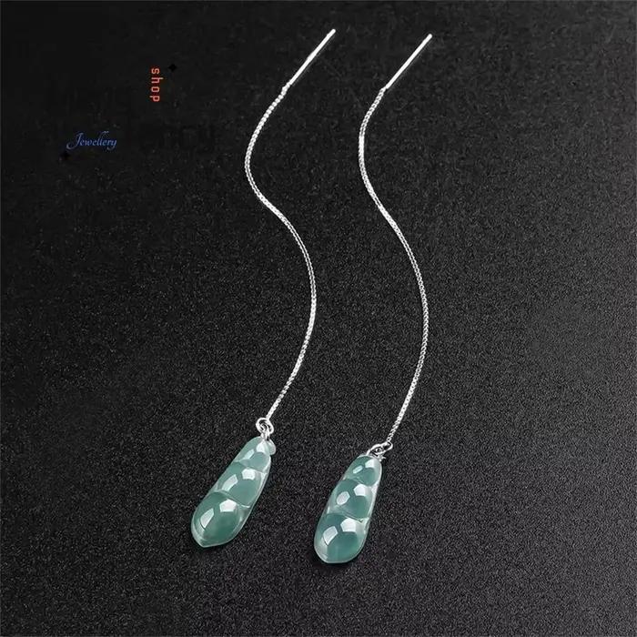 Boucles d'oreilles en jadéite naturelle
