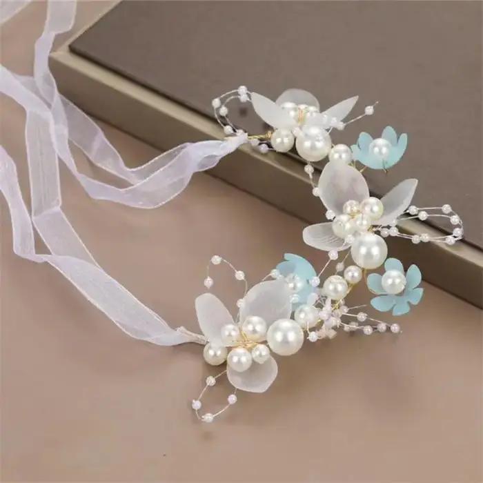 Printemps bohème filles mariée perle cheveux coiffure fleur couronne mariée guirlande tête cerceau bandeaux cheveux bijoux enfants cadeaux