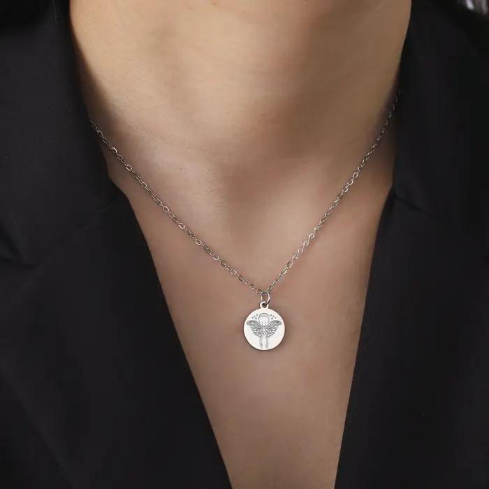 Skyrim-Collier pendentif disque de mites de lune pour femme