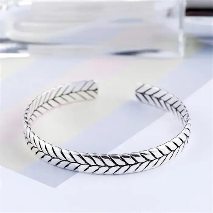 Bracelets tressés créatifs en argent regardé 925, bijoux de personnalité du cuir chevelu, bracelets populaires exquis, salle Mars, SL078, nouveau