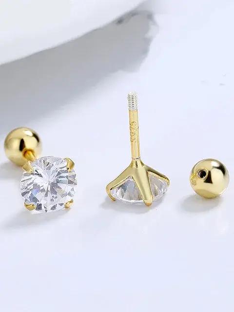 1 paire de boucles d'oreilles en argent Sterling 925 pour femmes et filles, Piercing tragus, Helix,