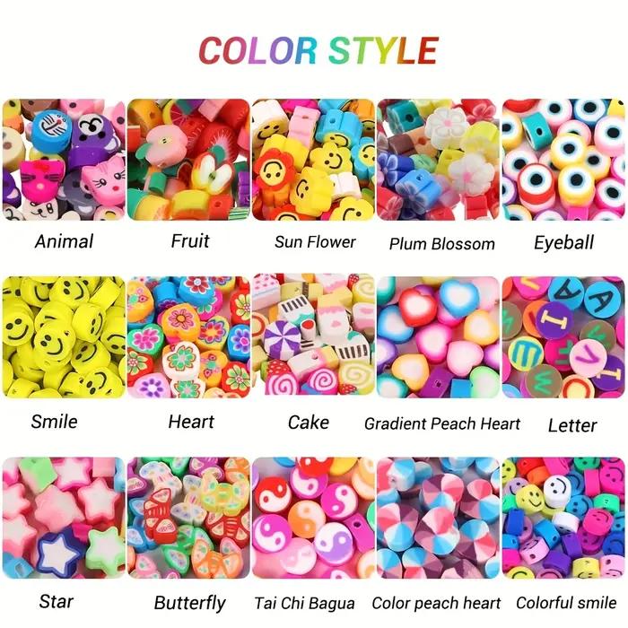 220 + pièces ensemble de bijoux en perles d'argile polymère une variété de jolis