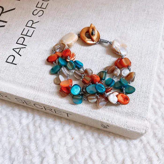 Bracelet de perles coquillages européennes et américaines