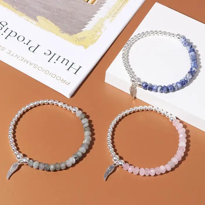 Bracelets à breloques en forme d'ailes d'ange pour femmes