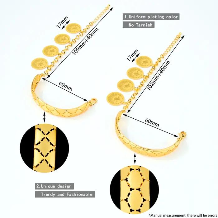 Bracelet à breloques en pièces de monnaie de mode de dubaï