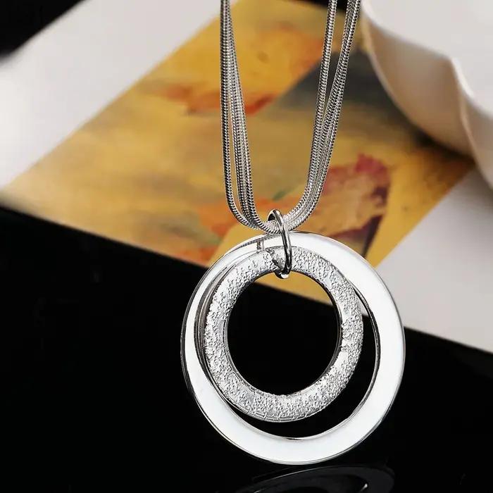 Collier exquis en argent regardé 925 pour femme