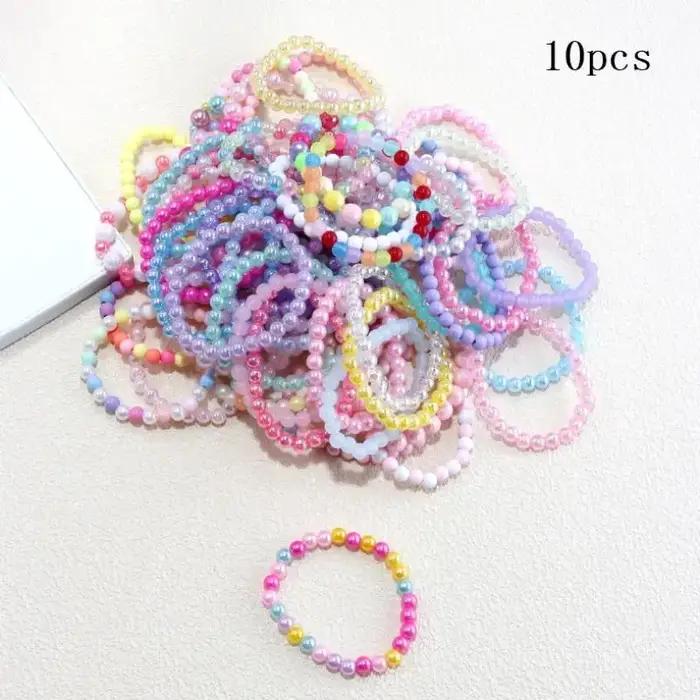 10/20/30 pièces Bracelet de perles colorées enfants filles cadeaux de fête d'anniversaire Goodie Pinata remplissage