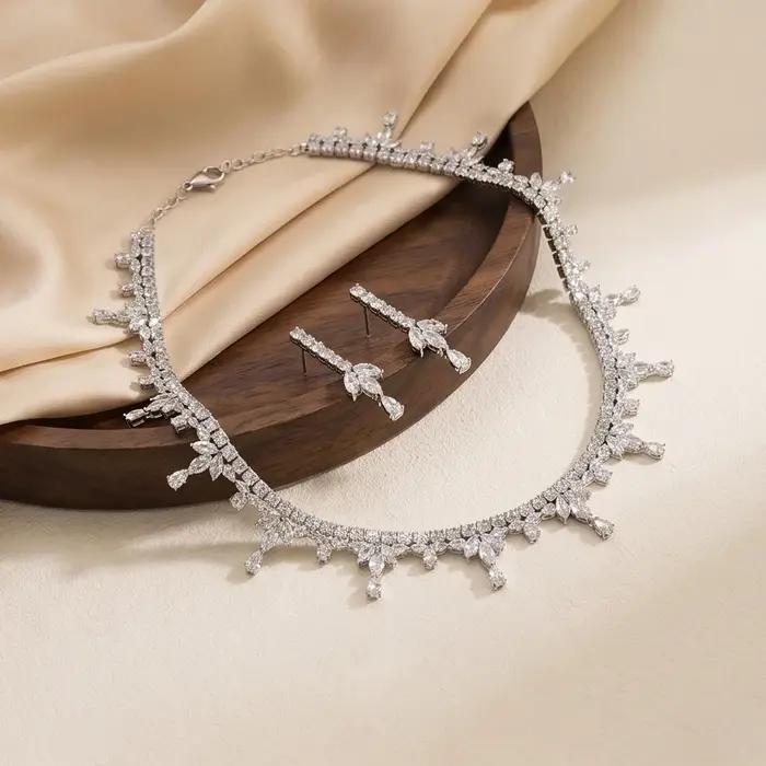 Parures de bijoux de luxe 2 pièces pour femmes