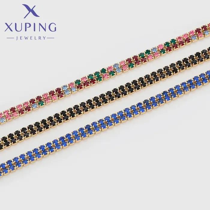 Xuping bijoux nouveauté breloque à la mode multicolore pierre couleur or clair Bracelet à main pour les femmes cadeau X001001050