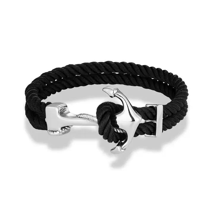 Bracelet ancre de Style marine pour hommes et femmes, corde multicouche tissée à la main, Bracelets