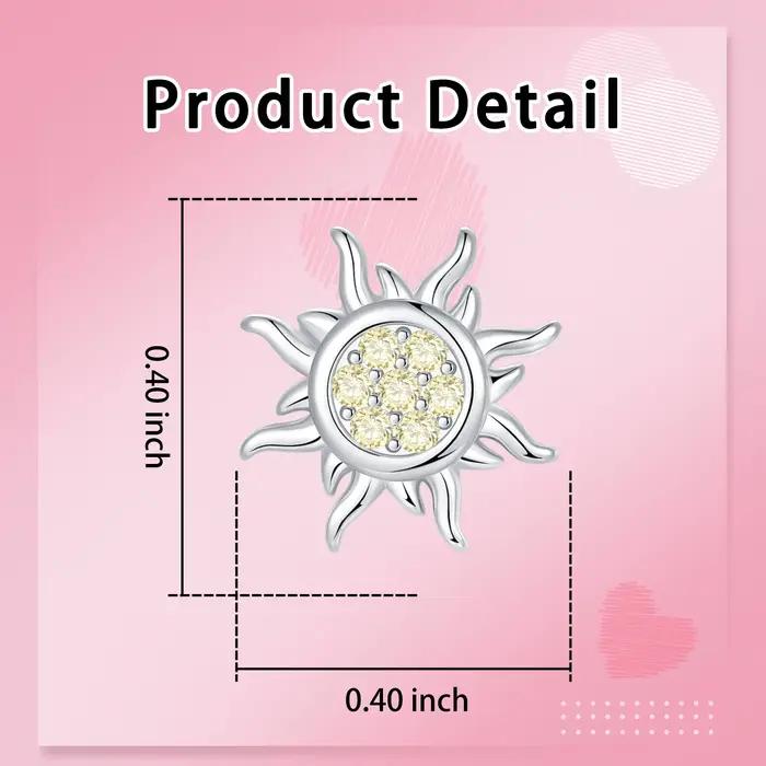 Boucles d'oreilles en argent sterling 925 aux motifs célestes pour femmes pour les occasions spéciales et les cadeaux d'anniversaire