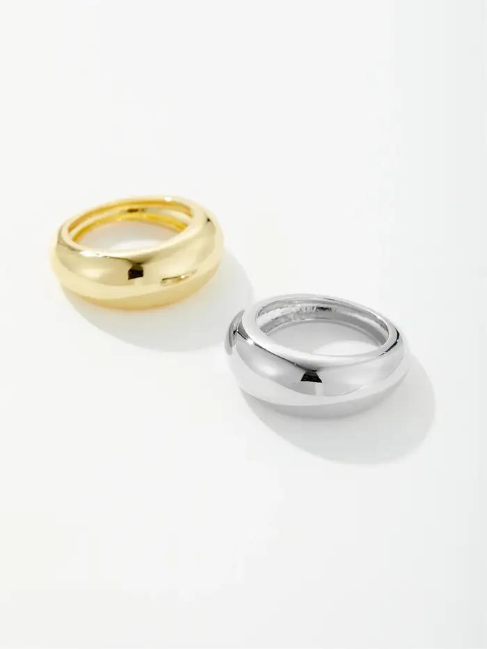 DPLAOPA – bague à dôme fin en argent Sterling 925