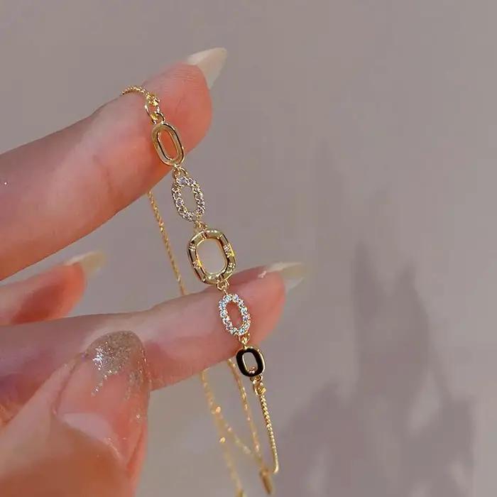 Bracelets de luxe en chaîne de Zircon pour femmes