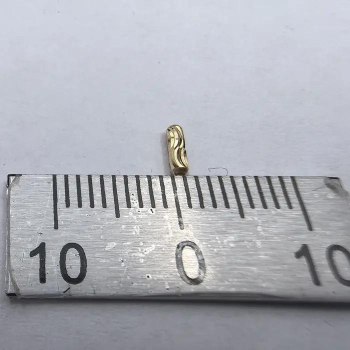 Perles cylindriques en tube d'espacement en or pur 18 carats