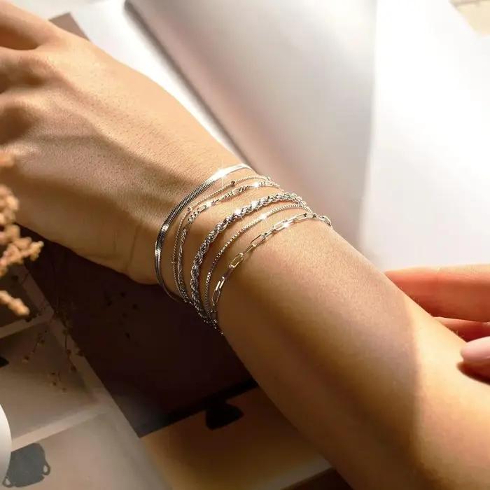 Coffret cadeau Bracelets en argent pour femmes