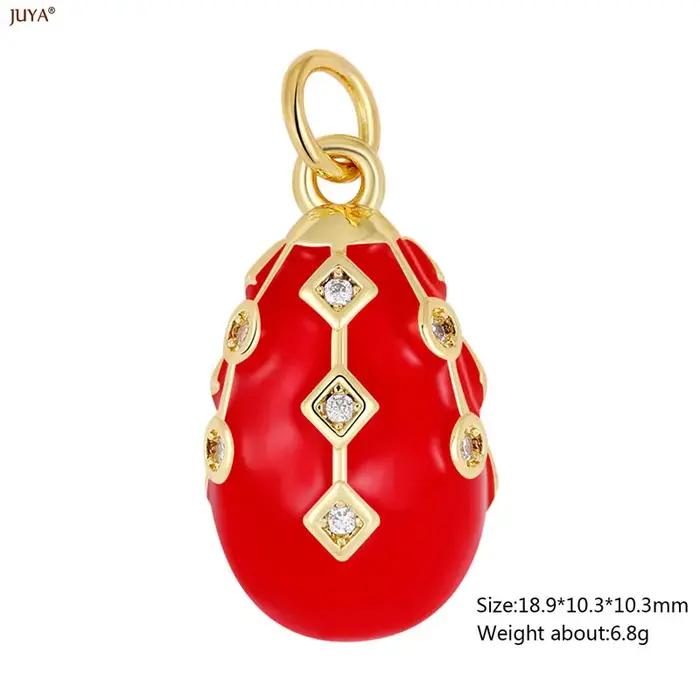 JUYA nouveau pendentif goutte d'eau 3D Type bohême CZ émail breloque pour bricolage femmes colliers fabrication de bijoux accessoires