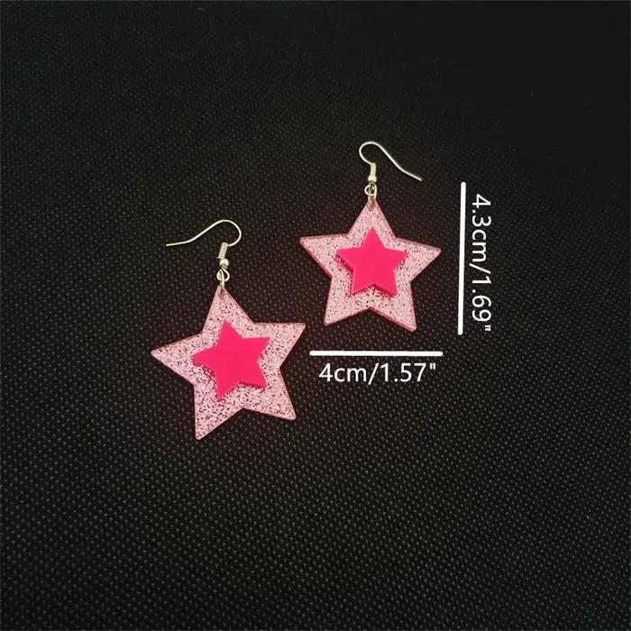 Boucles d'oreilles doubles étoiles pour femmes