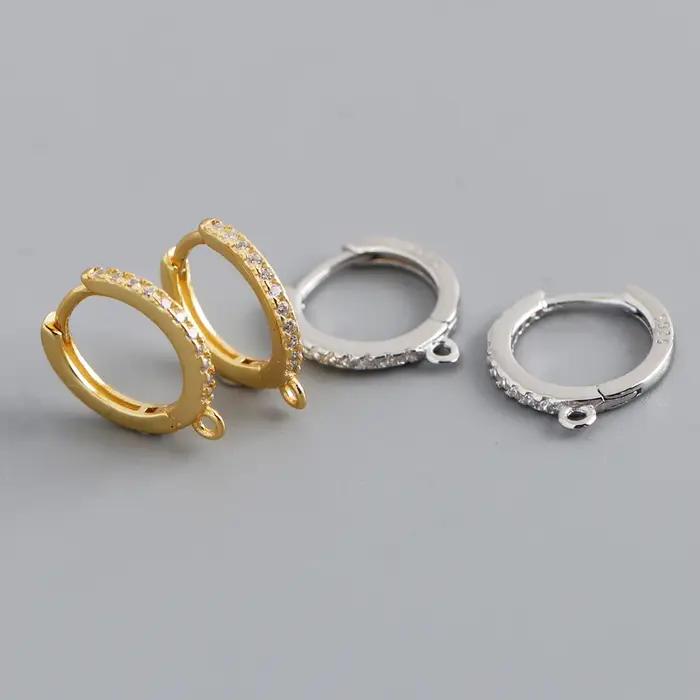 Ensemble de Boucles d'Oreilles Rondes Fermées en Argent Sterling 925