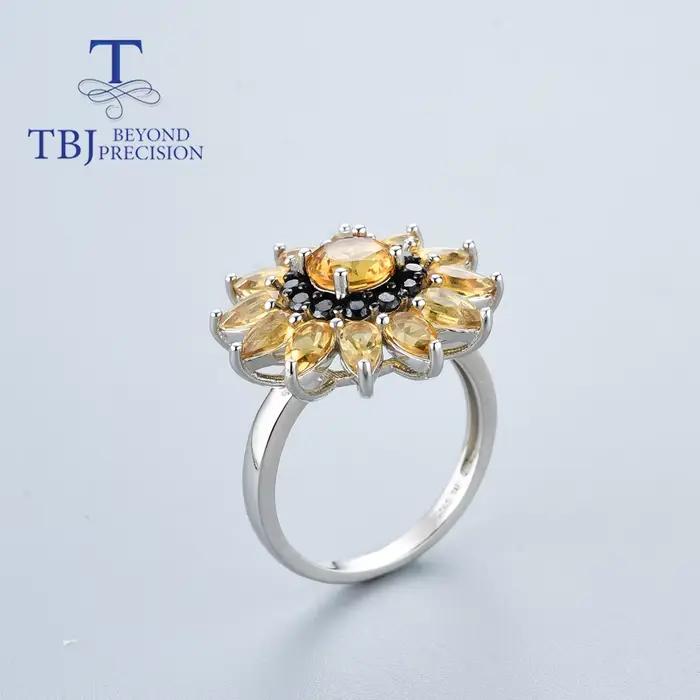 Bague en pierre précieuse citrine naturelle