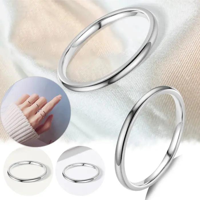Alliance de mariage en argile classique pour femmes - Occasions spéciales et mariages
