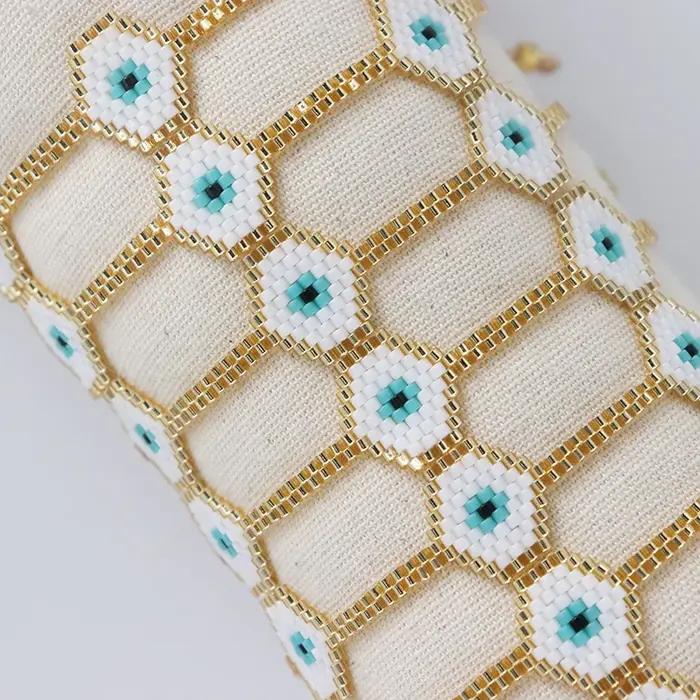 ZHONGVI nouveau mauvais œil Bracelet pour femmes tissé à la main couleur or Miyuki perles de rocaille Pulseras chanceux oeil grec Bracelets cadeau