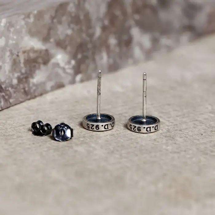 MKENjazz-Boucles d'oreilles en argent regardé 925 pour hommes et femmes