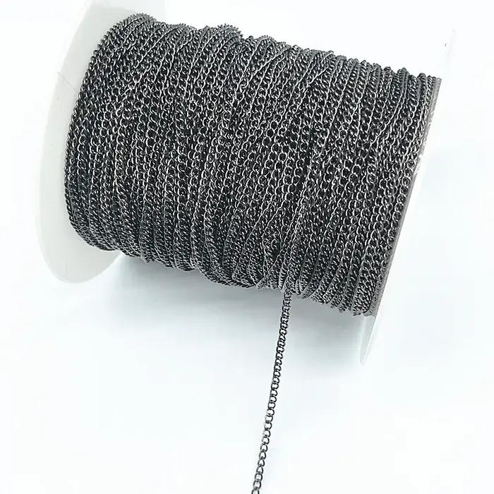 Chaîne plaquée or argent bronze noir pour fabrication de colliers et bijoux occasions spéciales artisanat bricolage fait main