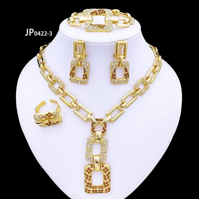 Ensembles de bijoux plaqués or 18 carats pour femmes