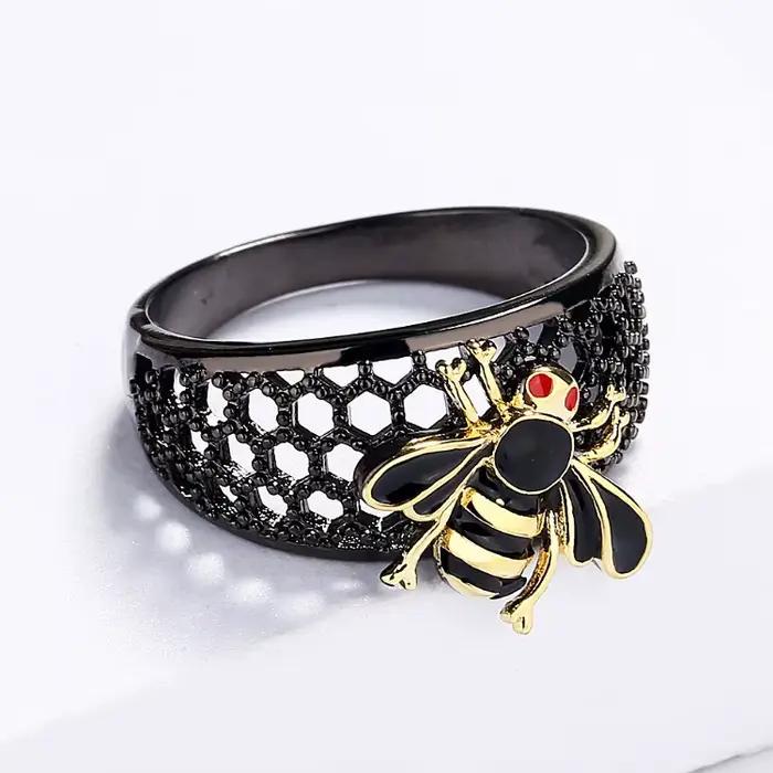 Ensemble de bijoux créatifs noir et or
