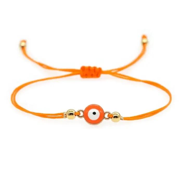Bracelet vintage œil grec, œil de démon, fait main, cordon rouge porte-bonheur, bracelet de la fortu