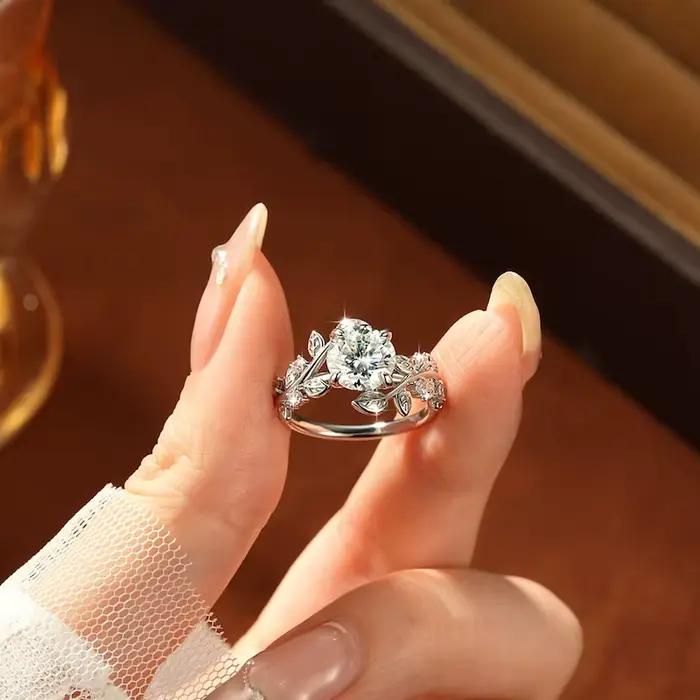 IOGOU – bague de fiançailles solitaire ronde de 8mm