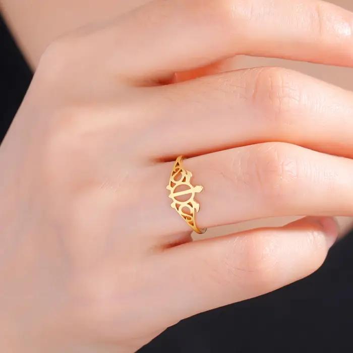COOLTIME Bague tortue de mer en acier inoxydable pour hommes et femmes