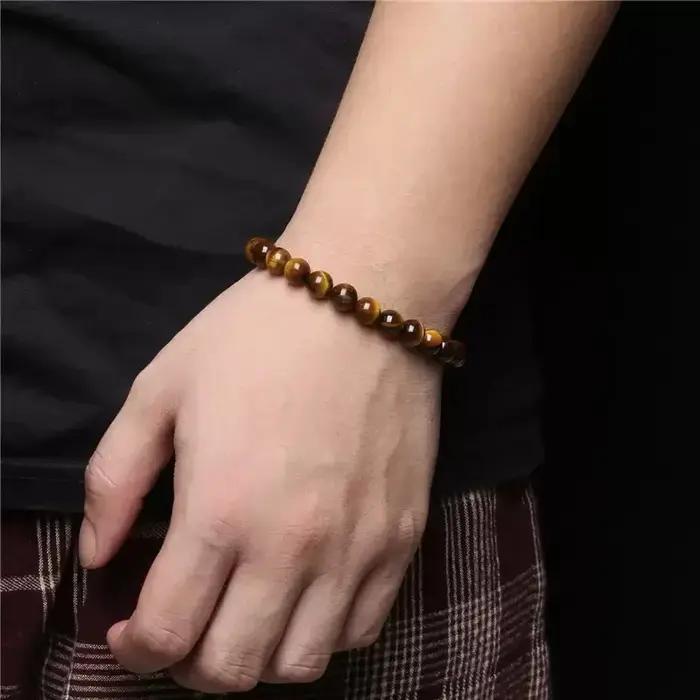 Bracelet yeux de tigre 100% naturel véritable pour hommes et femmes
