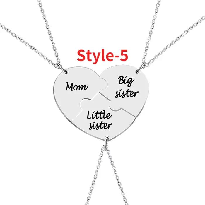 Collier en acier inoxydable avec pendentif cœur pour femmes occasions spéciales cadeau famille anniversaire