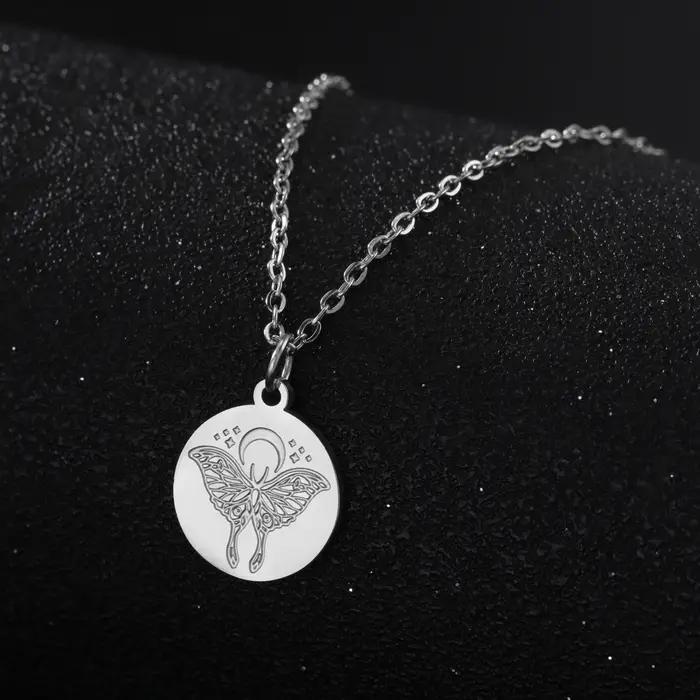 Skyrim-Collier pendentif disque de mites de lune pour femme