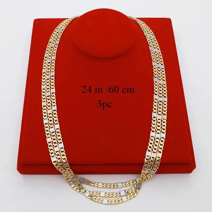 Collier épais de haute qualité, bijoux plaqués or pour hommes et femmes, chaîne punk, esthétique gothique, adapté à un usage quotidien et aux banquets